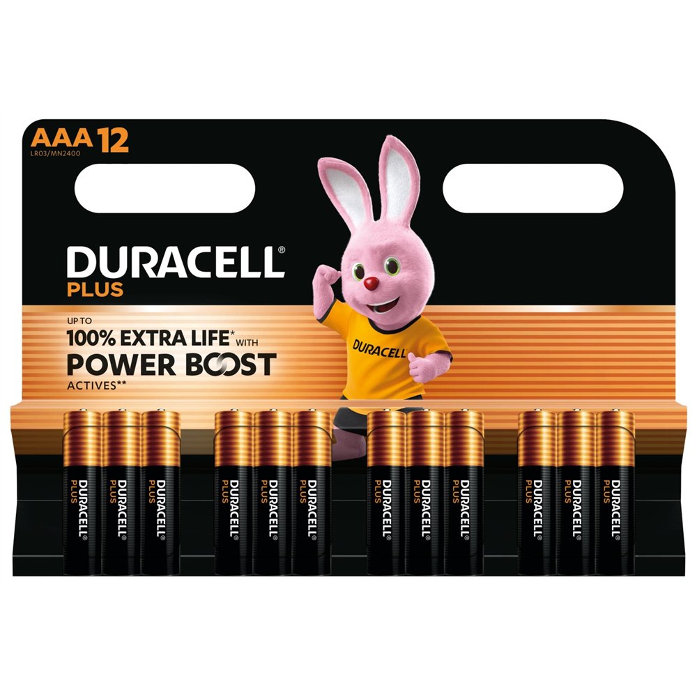 duracell plus batería de un solo uso aaa alcalino