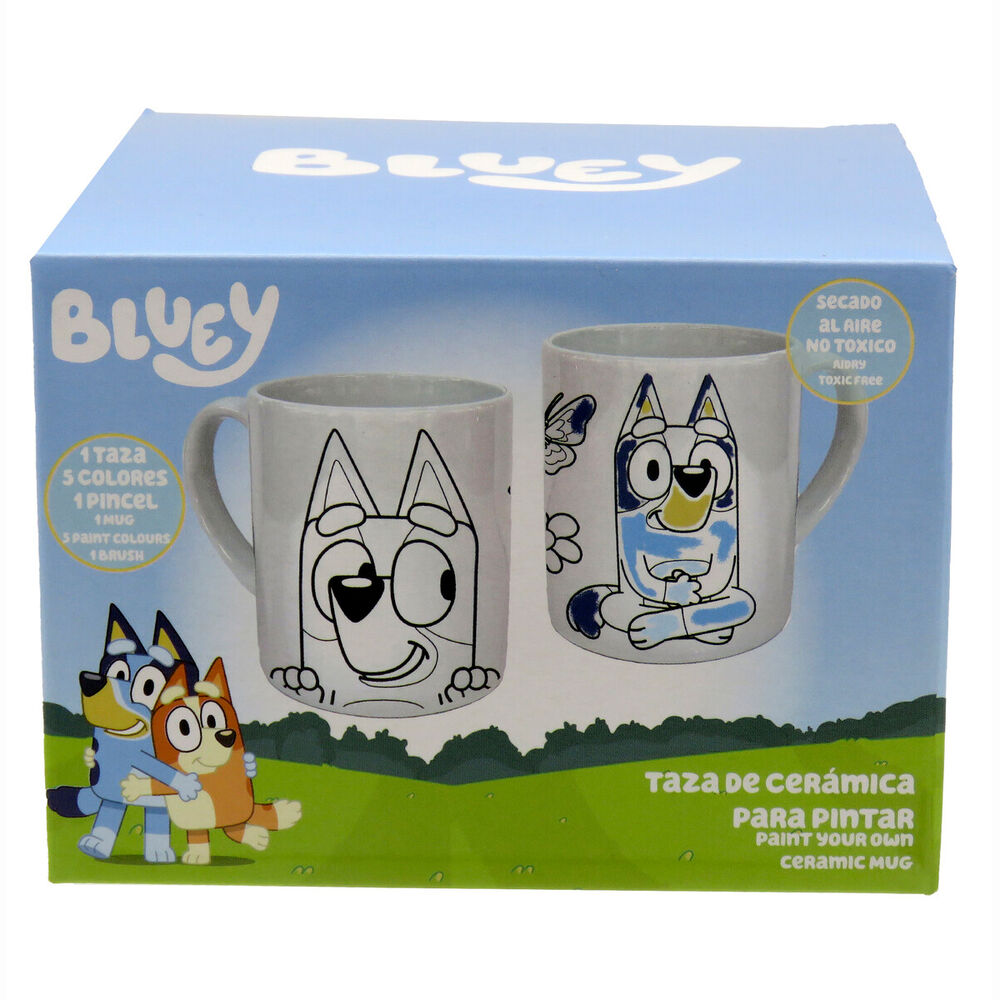 taza para pintar bluey