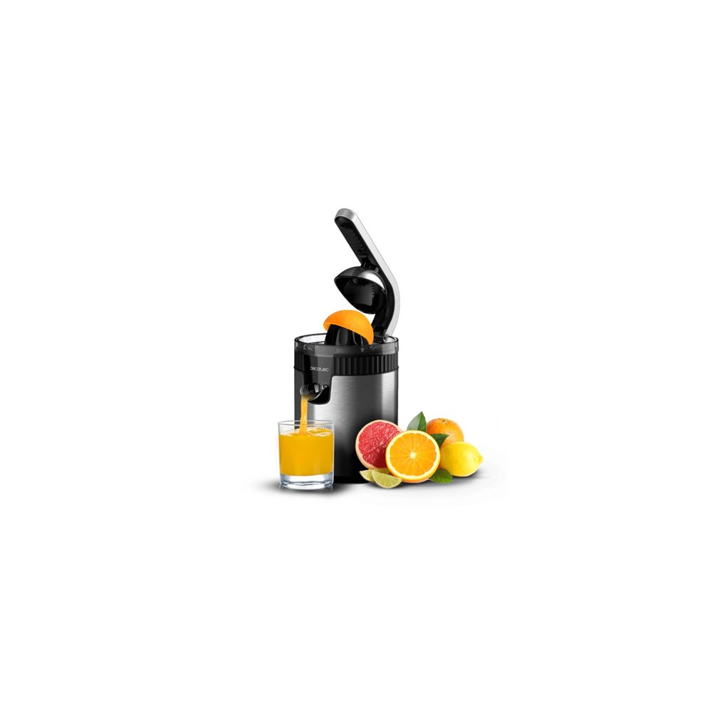 cecotec xqueeze retrojuice 600 steel licuadora centrífuga 600 w negro, metálico