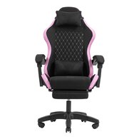 mars gaming mgc-x fabric silla para videojuegos de pc asiento acolchado negro, rosa