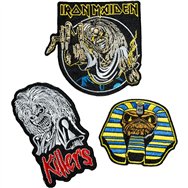 set 3 parches iron maiden
