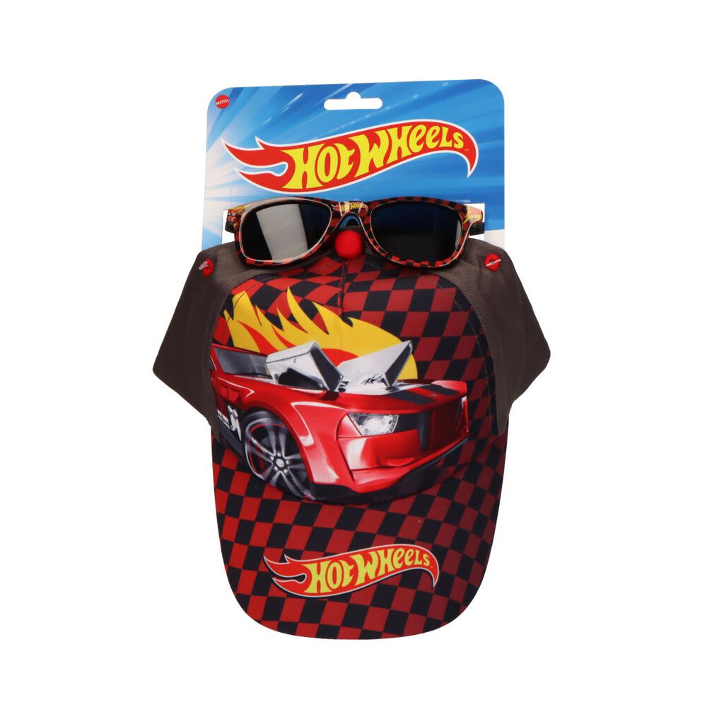 set gorra + gafas sol hot wheels