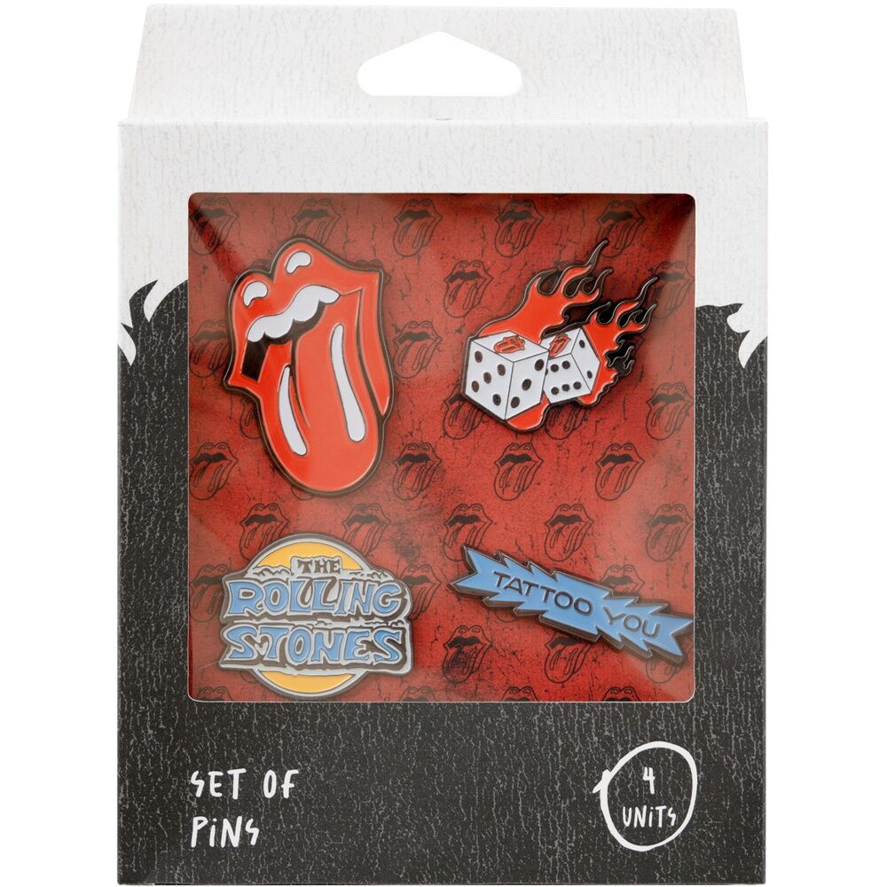 blister set 4 pins rolling stones