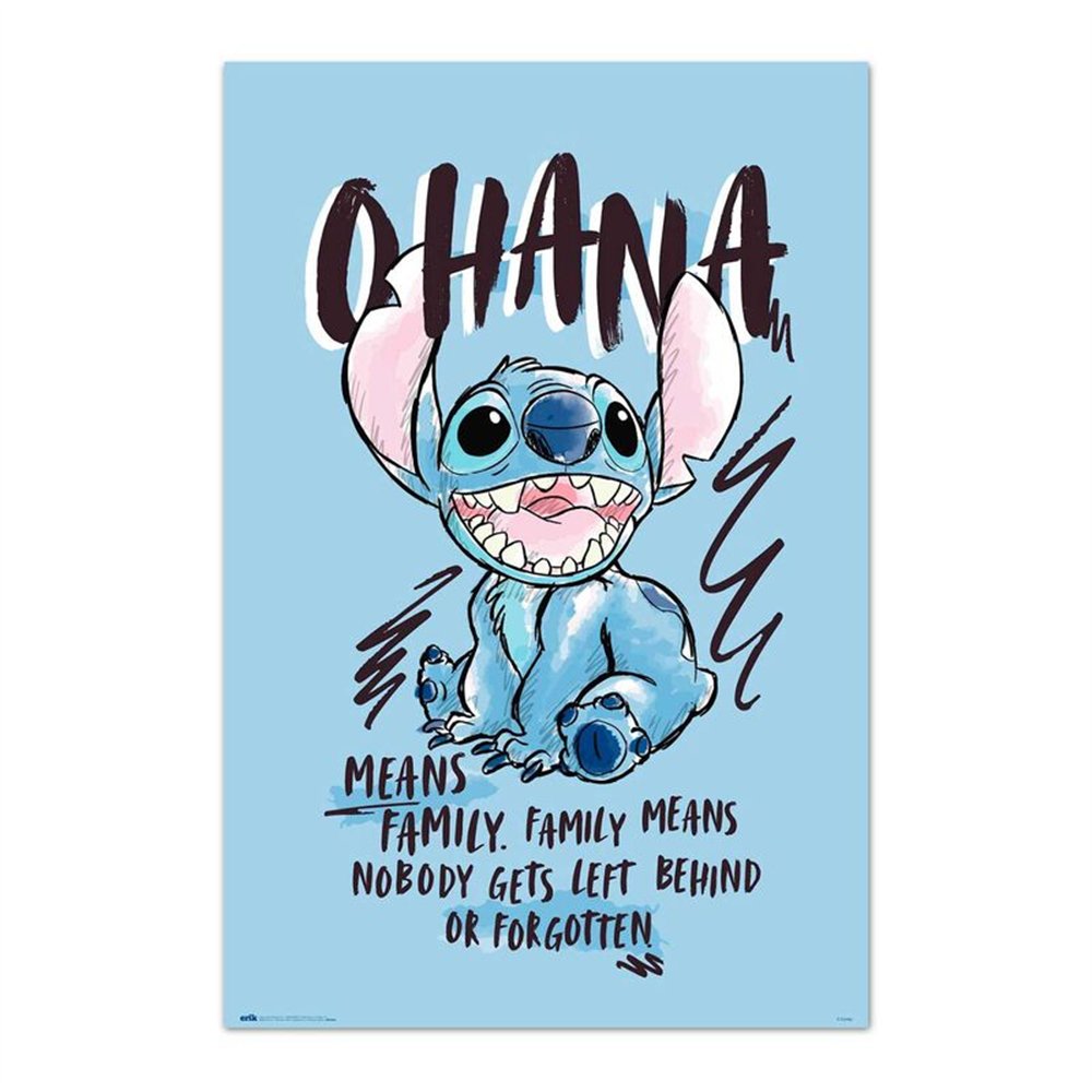 poster ohana stitch disney