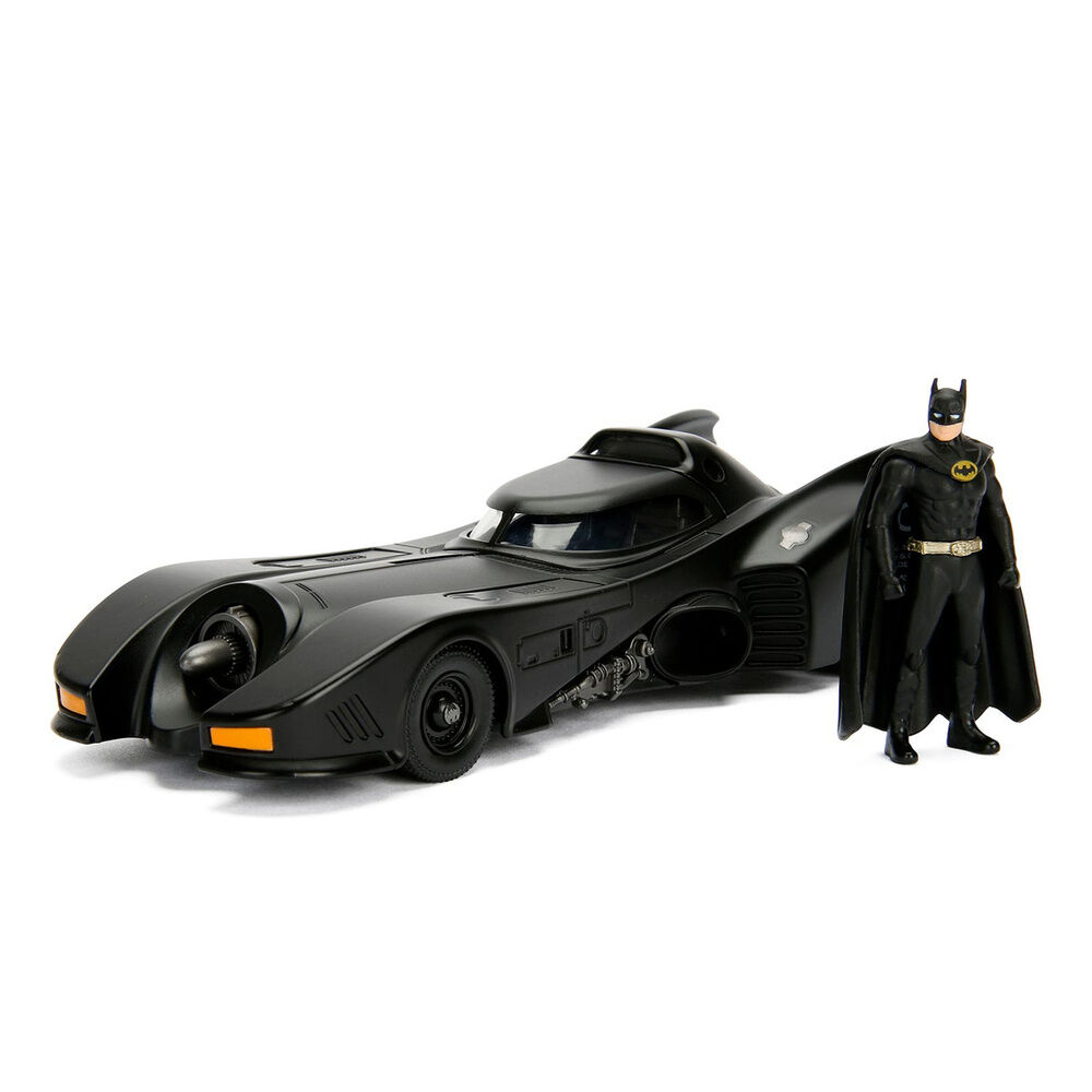 blister figura batman + coche batmovil metal dc comics