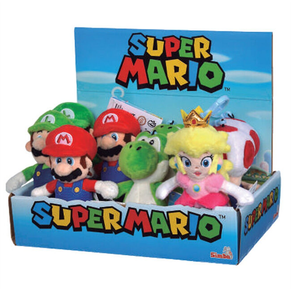 llavero peluche super mario nintendo 12cm surtido