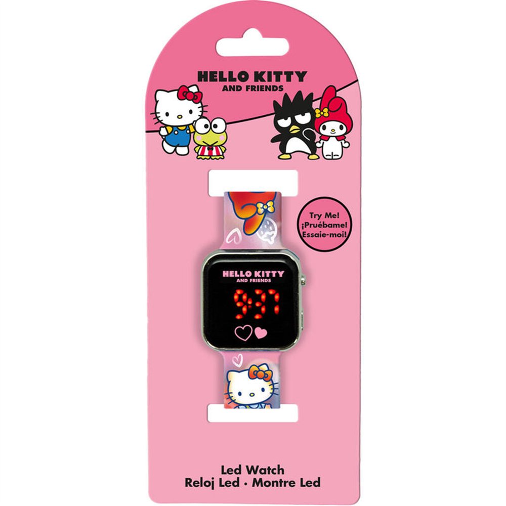 reloj led hello kitty