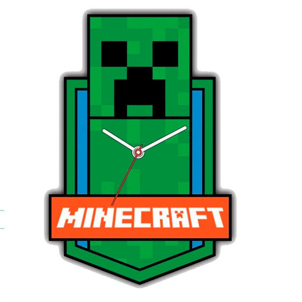 reloj pared minecraft
