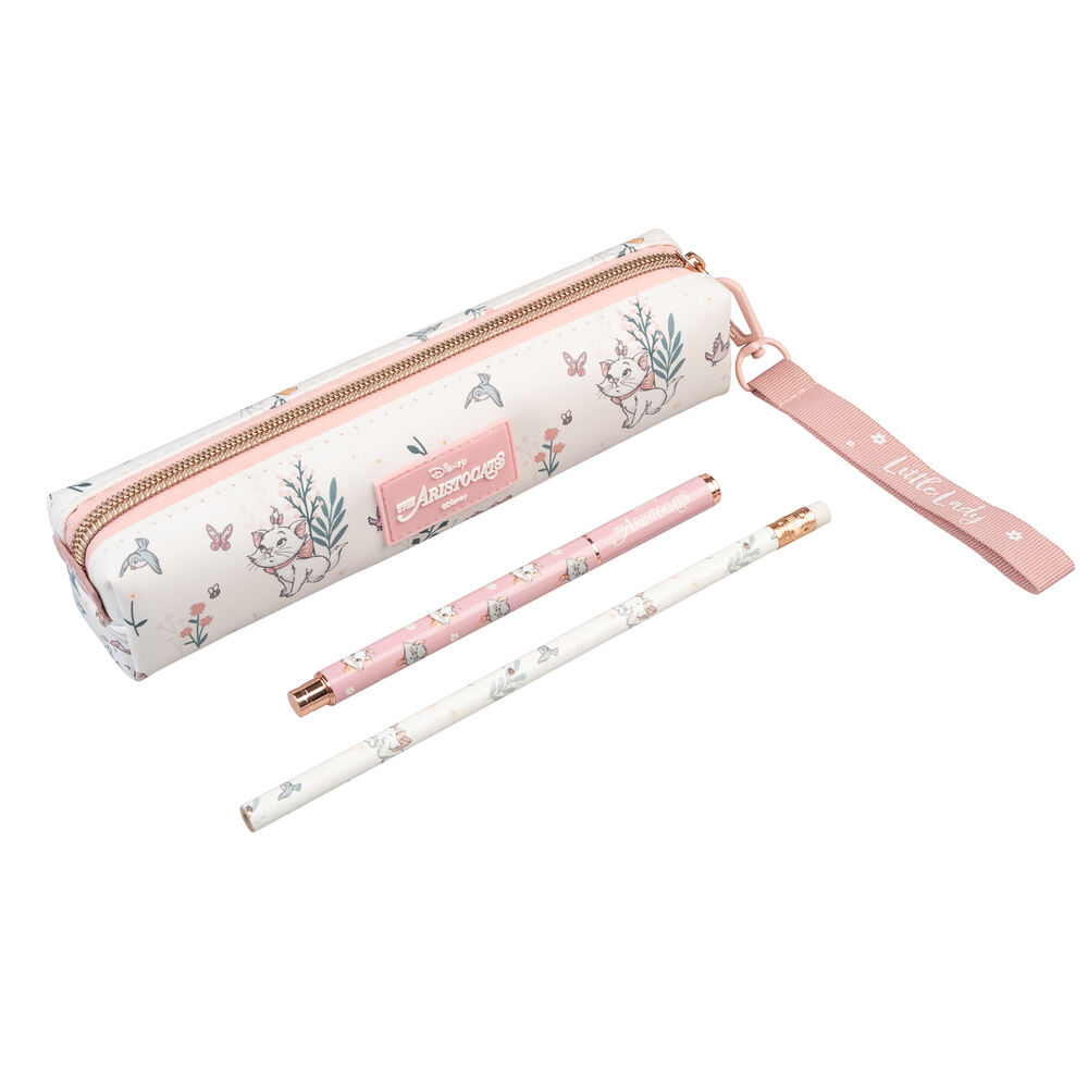 set portatodo + boligrafo y lapiz bonjour marie los aristogatos disney