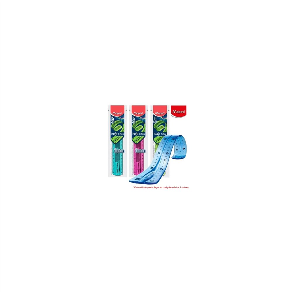 regla flexible maped doble graduacion 15cm colores surtidos aleatorios 279110