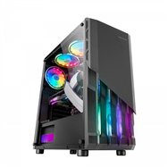mars gaming mc-x2 negro caja pc gaming atx frontal acero frgb 2 ventiladores 12cm frgb ventana lateral completa