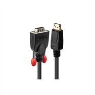 lindy 41943 adaptador de cable de ví­deo 3 m vga (d-sub) displayport negro