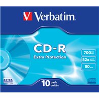 verbatim cd-r extra protection 700 mb 52x 10 pieza(s)