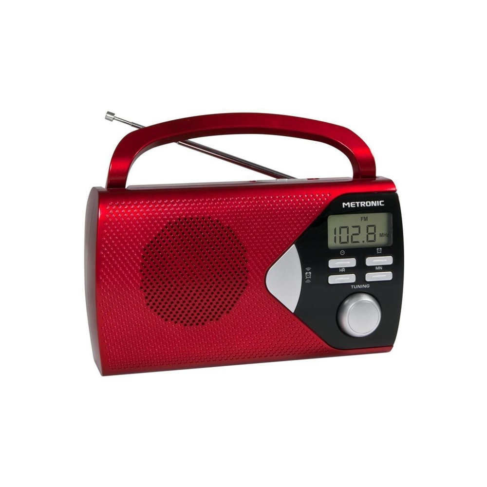 metronic 477201 radio portátil digital rojo