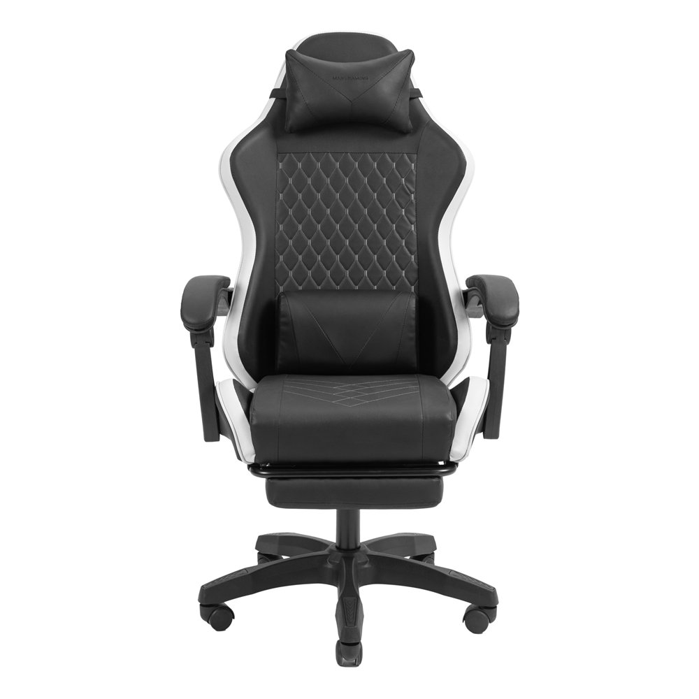 mars gaming mgc-x silla para videojuegos de pc asiento acolchado negro, blanco