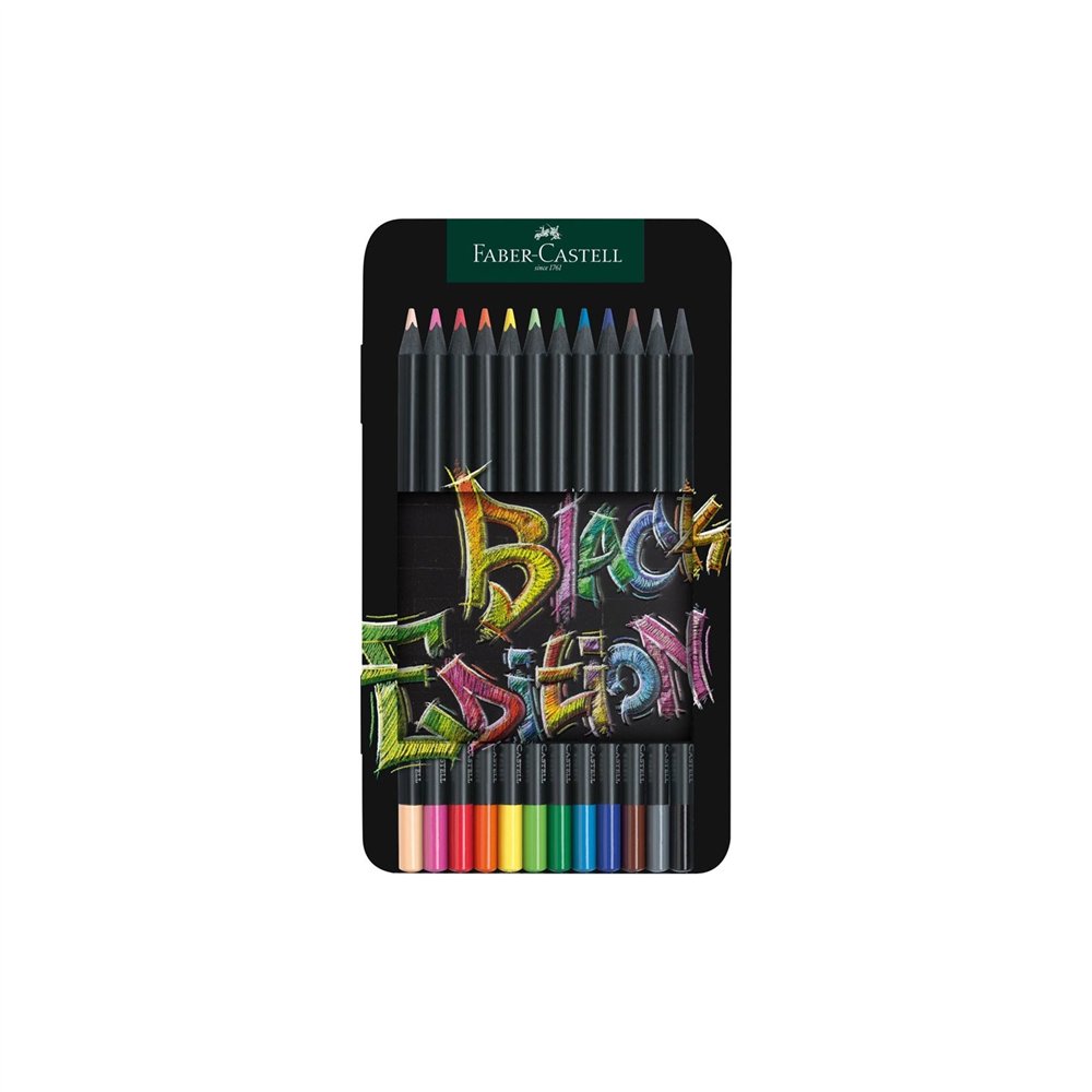 faber-castell 116413 lápiz de color beige, negro, azul, marrón, verde, gris, azul claro, verde claro, naranja, rosa, rojo, amari