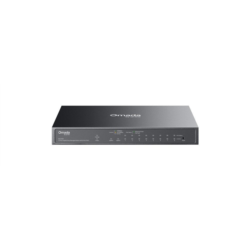 tp-link omada es210gp switch gestionado l2 gigabit ethernet (10/100/1000) energía sobre ethernet (poe) din rail negro