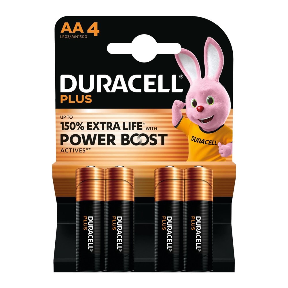 duracell plus batería de un solo uso aa alcalino