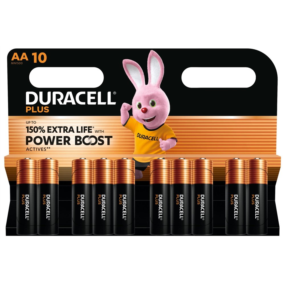 duracell plus batería de un solo uso aa alcalino
