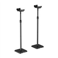 aisens soporte universal de suelo giratorio e inclinable para altavoces, negro