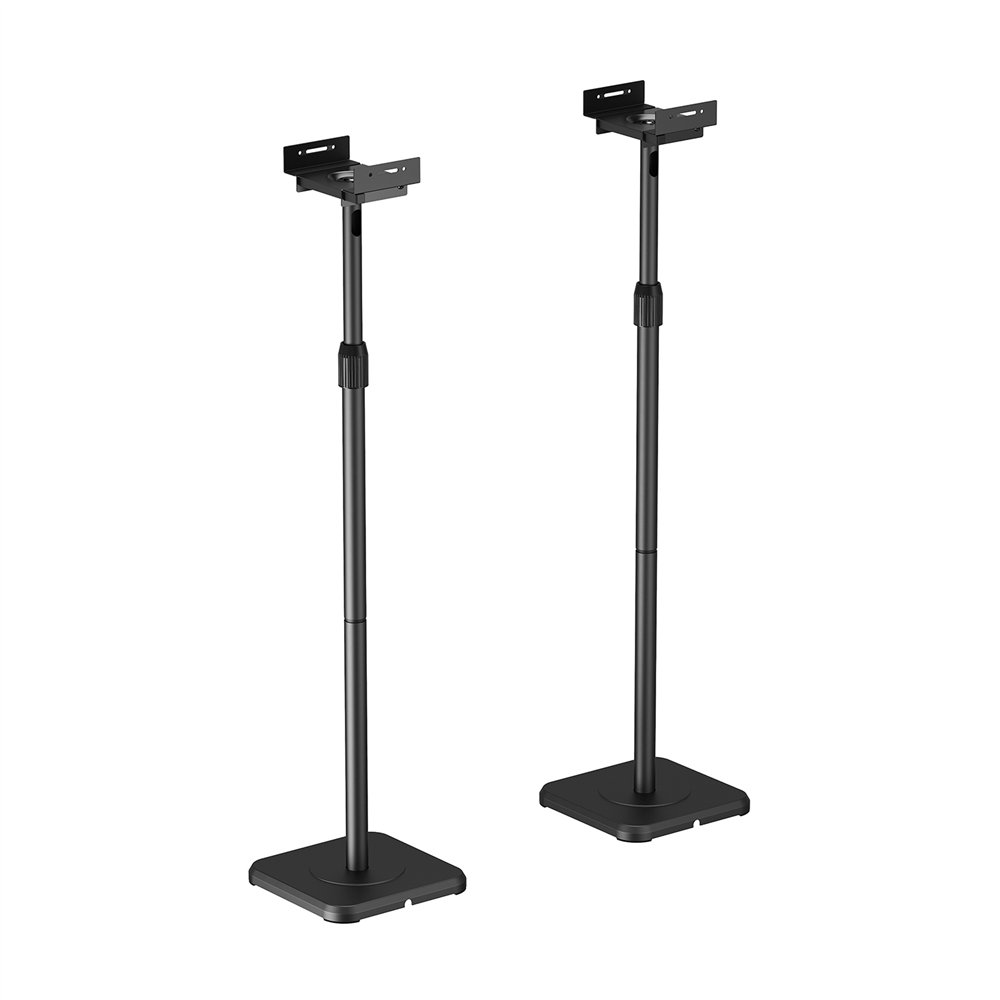 aisens soporte universal de suelo giratorio e inclinable para altavoces, negro