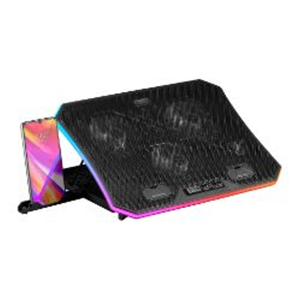 base refrigeración mars gaming 19" argb 2xusb (mnbc6)