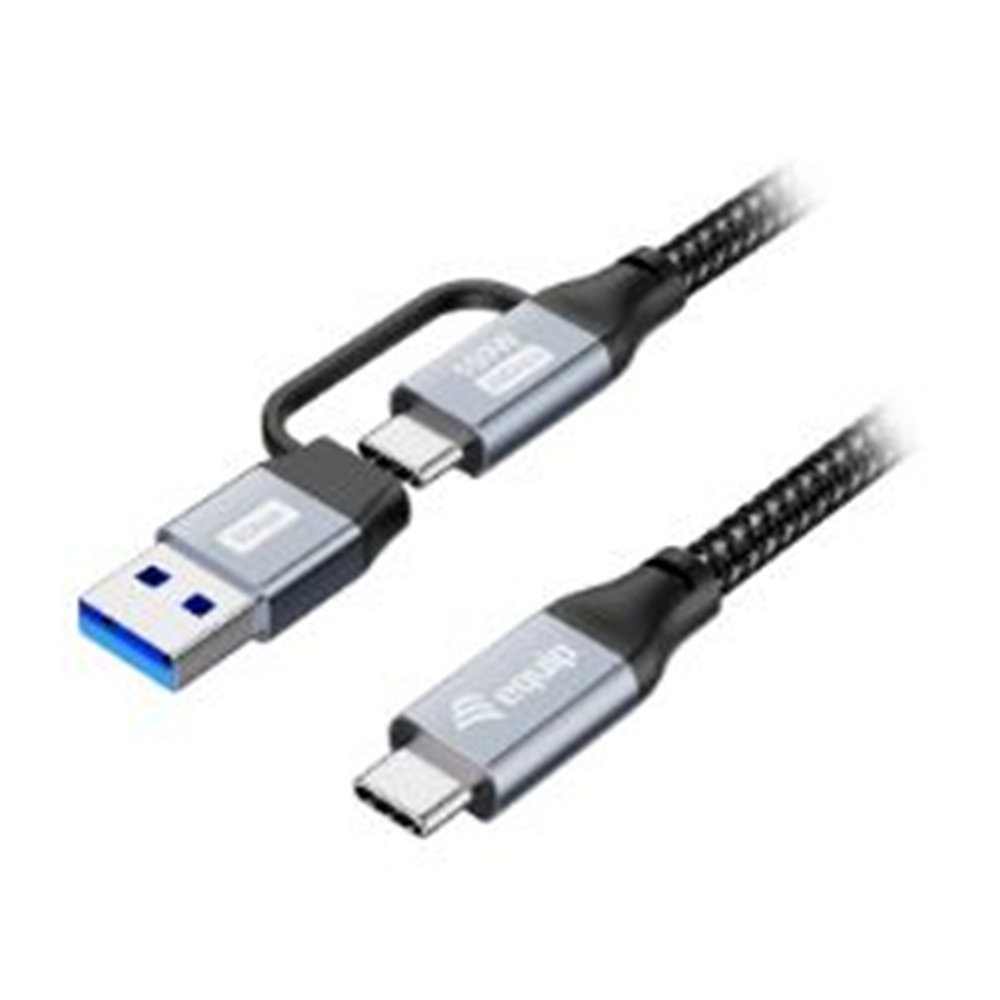 cable equip usb-c a usb-c + adap usb-a 100w 2m (128433)
