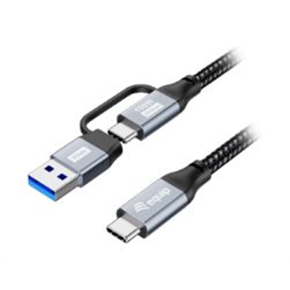 cable equip usb-c a usb-c + adap usb-a 100w 2m (128432)