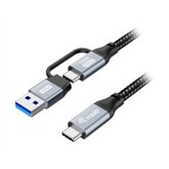 cable equip usb-c a usb-c 100w + adap usb-a 1m (128431)