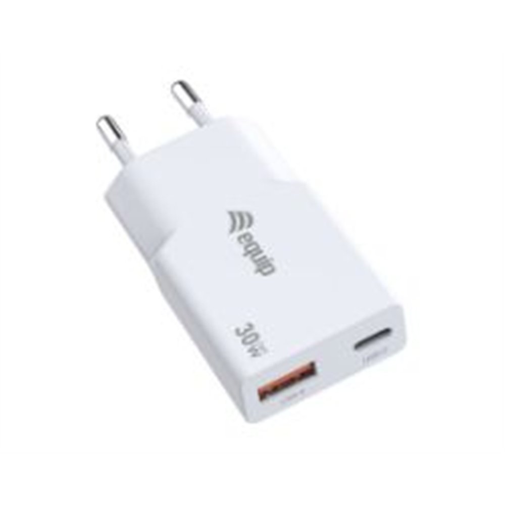 cargador pared equip gan slim usb-c usb-a 30w (245523)