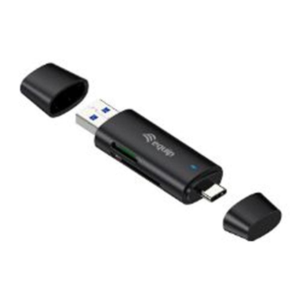 lector de tarjetas equip usb-a/usb-c negro (245462)