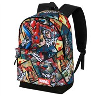 mochila panels spiderman marvel 44cm adaptable
