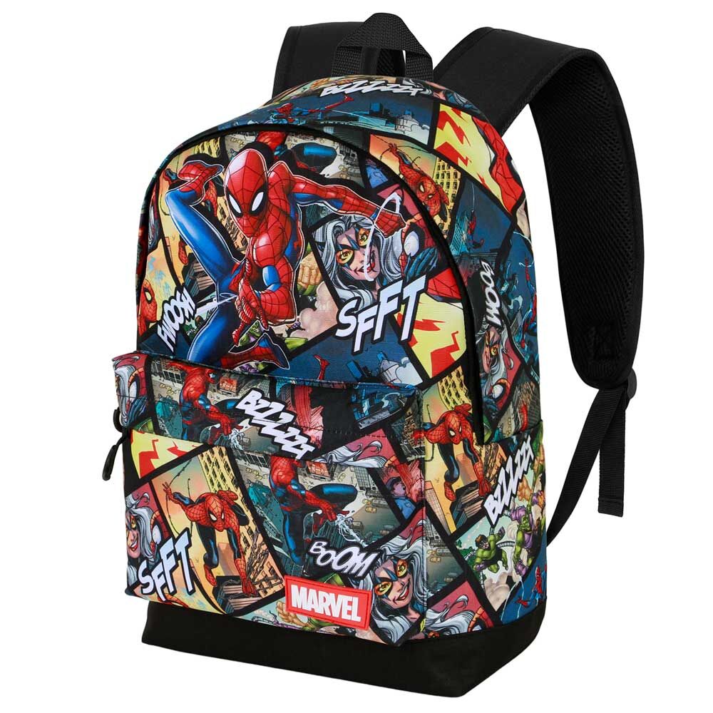 mochila panels spiderman marvel 44cm adaptable