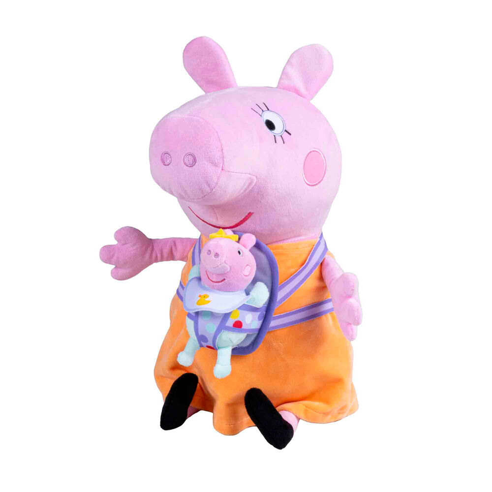 peluche mama pig con evie peppa pig 33cm
