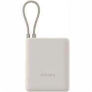 powerbank xiaomi 10000mah 33w usb-a + usb-c + cable usb-c beige