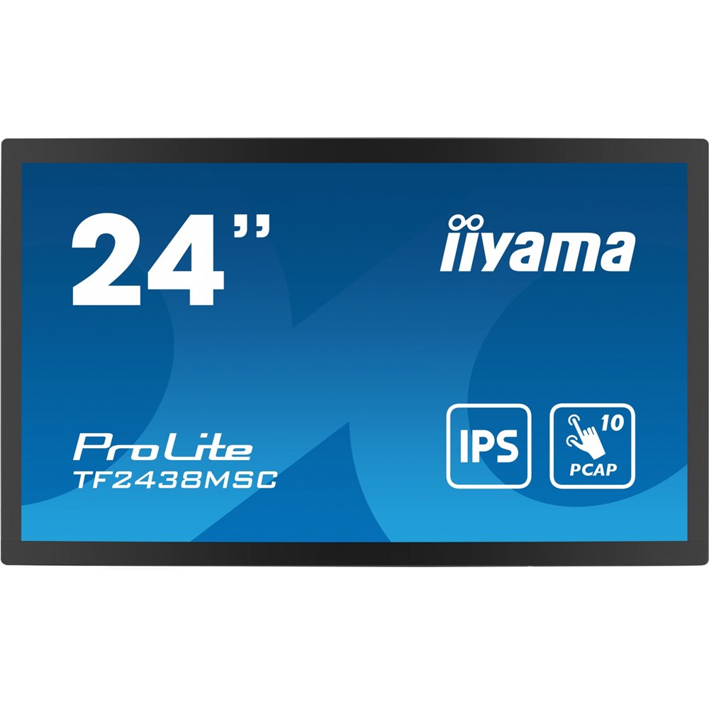 iiyama prolite pizarra de caballete digital 61 cm (24") led 600 cd / m² full hd negro pantalla táctil