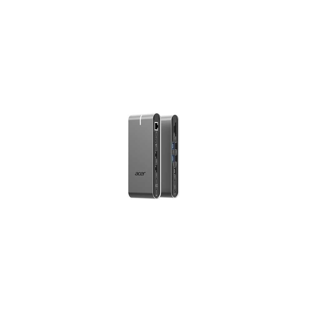 acer hp.dscab.022 base para portátil y replicador de puertos alámbrico usb 3.2 gen 1 (3.1 gen 1) type-c plata