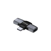 equip 133479 cambiador de género para cable usb-c 2 x usb-c gris