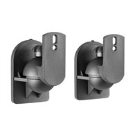 aisens soporte universal de pared giratorio e inclinable para altavoces, negro