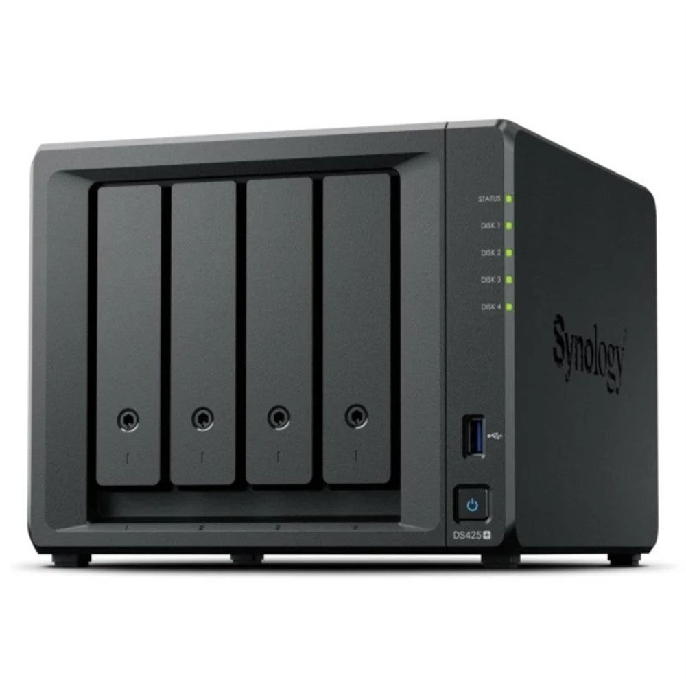 unidad nas synology ds425+ 4 hdd/ssd diskstation cpu 2.7ghz 2gb black