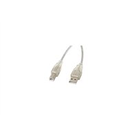 lanberg ca-usba-12cc-0050-tr cable usb 2.0 tipo-a macho a usb tipo-b macho 5m transparente
