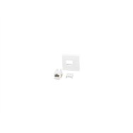 lanberg ws-4545-rj45k-w placa de pared y cubierta de interruptor blanco