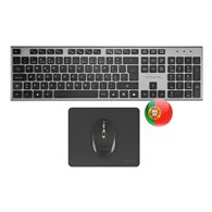 tacens 6zenithpt teclado ratón incluido hogar / oficina rf inalámbrico qwerty portugués gris