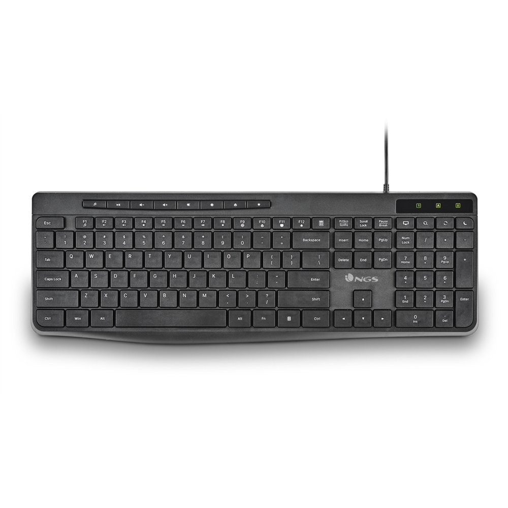 ngs spectra (querty, es) teclado hogar / oficina usb qwerty español negro