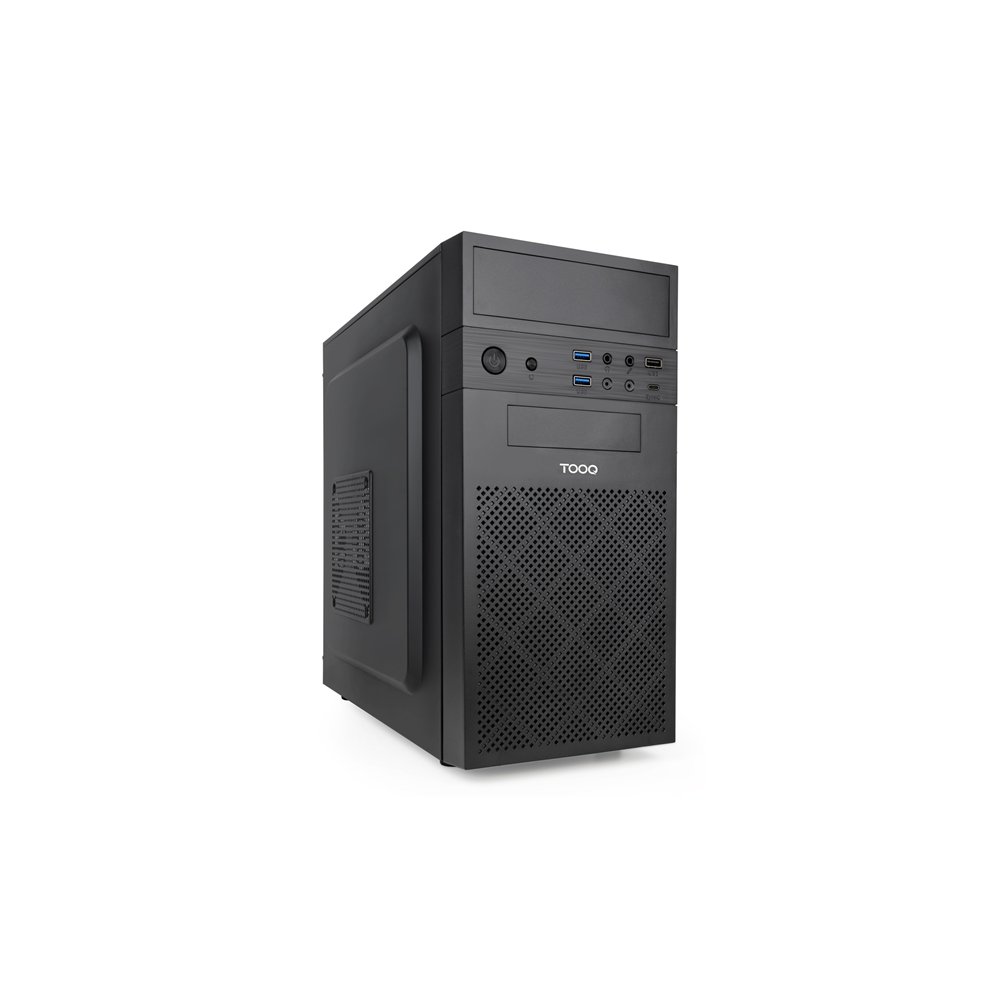 tooq caja minitorre micro-atx “isobox ultra”, negra