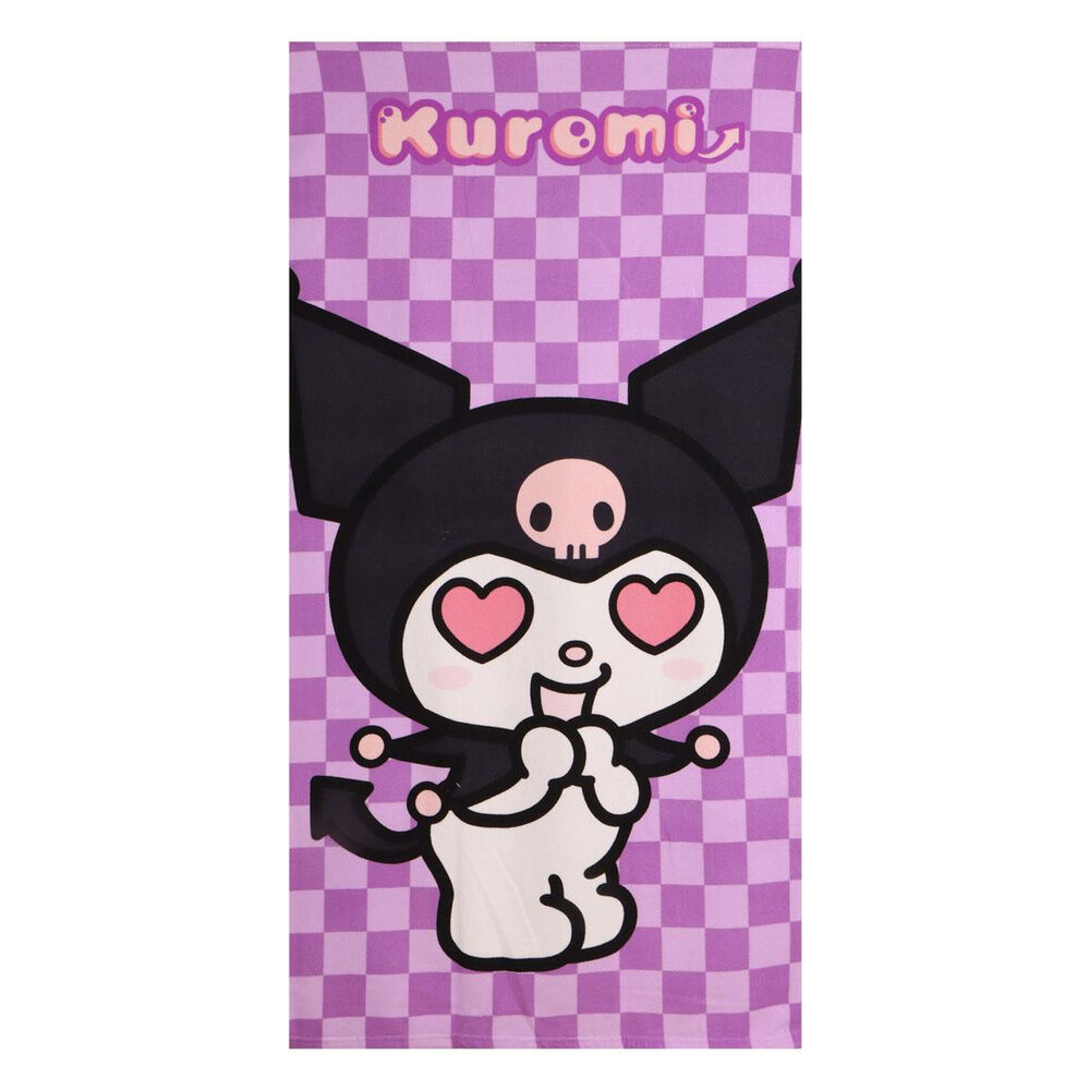 toalla kuromi hello kitty microfibra