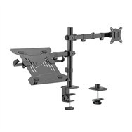 soporte de mesa monitor/notebook aisens reg.altura gir. incl. 17-32 9kg black