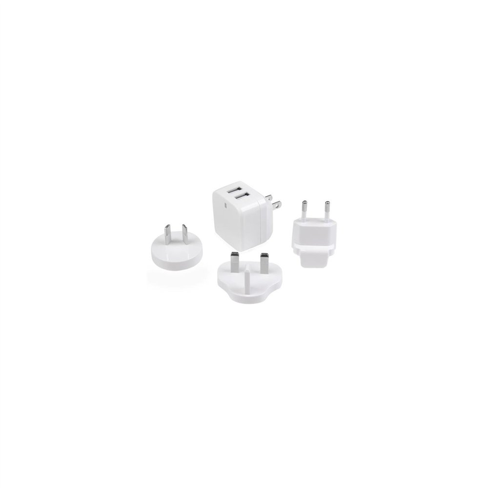 startech.com cargador de pared usb 2.0 de 2 puertos para tablets smartphones - cargador blanco de alta potencia para viajes
