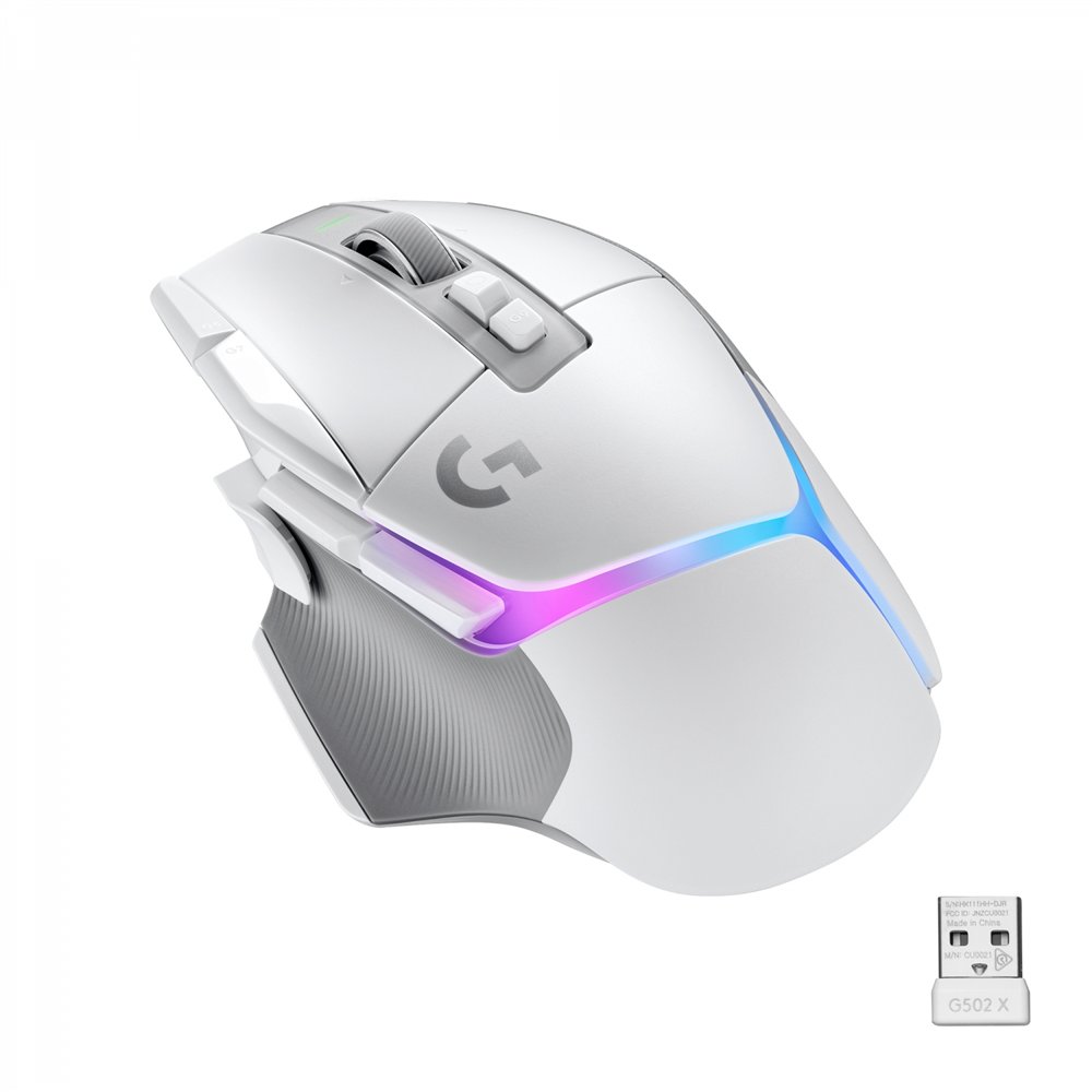 logitech g g502 x plus ratón mano derecha rf inalámbrico í“ptico 25600 dpi