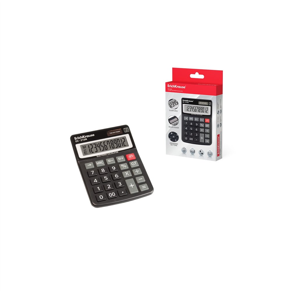 erichkrause dc-312n calculadora escritorio calculadora básica negro
